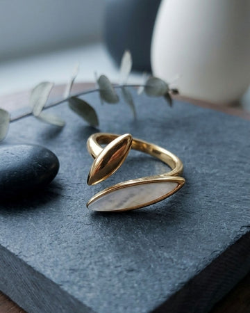 Gold-Plated Twisted Open Ring