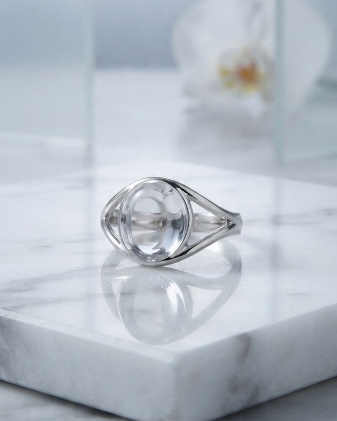 Silver-Plated Interlocking Knot Statement Ring