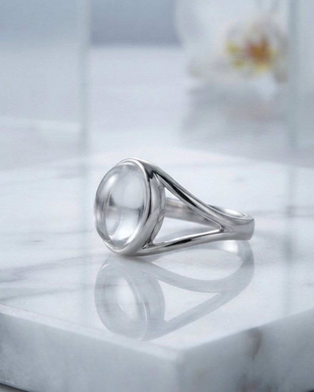 Silver-Plated Interlocking Knot Statement Ring