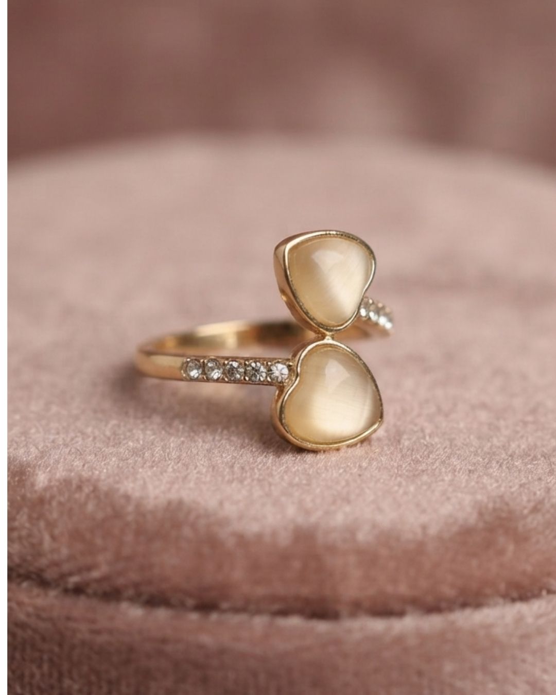 Twin Heart Gold Ring