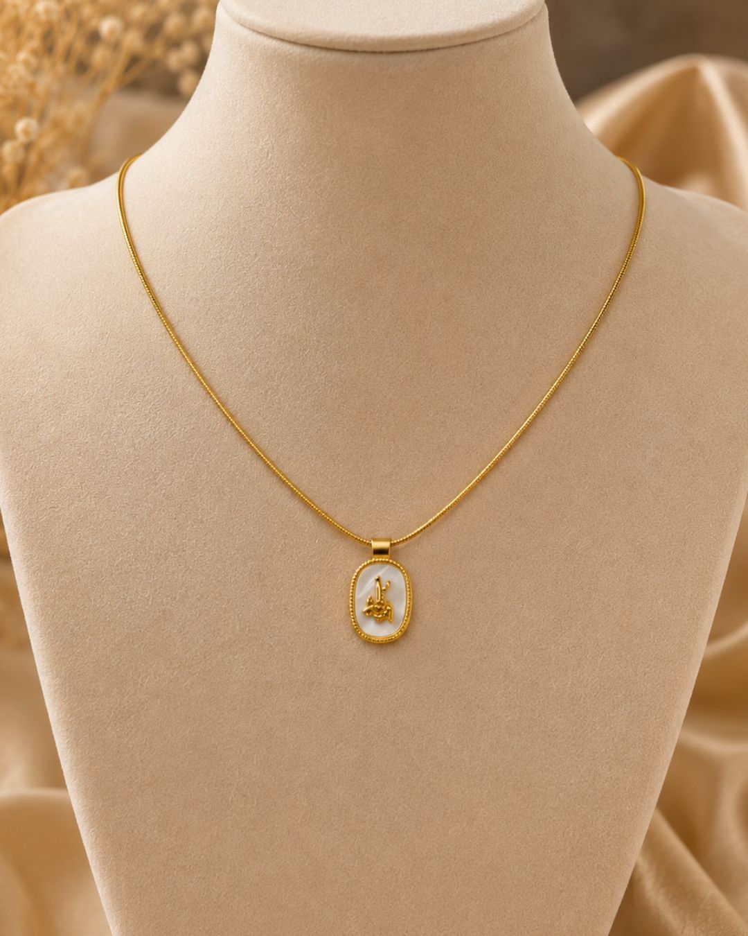 Gold-Plated Butterfly Pearl Pendant Necklace