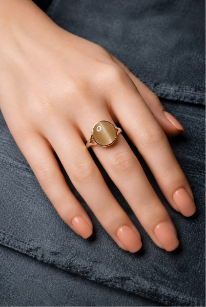 Luna Oval Cat Eye Ring